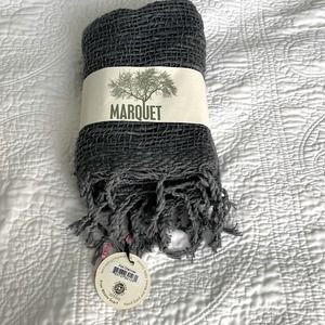 NWT.  Indigo Fair Trade Scarf. 100% Free Weave Cotton.  Large Soft Weave.